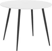 Danish Style Jedálenský stôl Rex, 100 cm, biela/ čierna